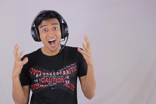 headset, man wearing a headset, headphone, music, listening, man, guy, male, man listening to music, excited, shouting, saiyed irfan anwarhushen, headphone, excited, excited, excited, excited, excited